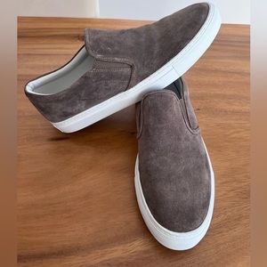 Reiss Grey Suede Slip-on Sneakers